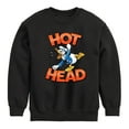 thumbnail image 1 of Disney - Hot Head Donald Duck - Toddler & Youth Crewneck Fleece Sweatshirt, 1 of 5