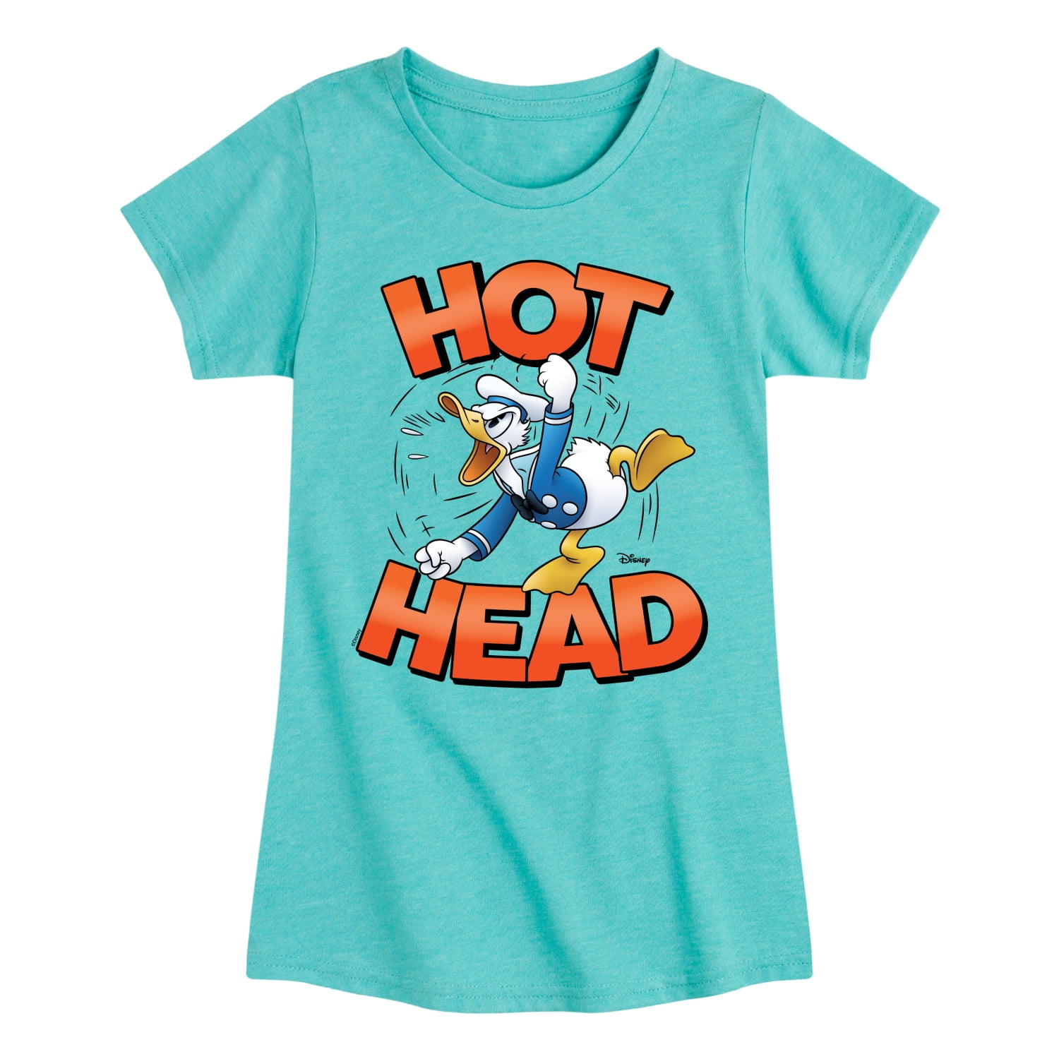 Disney Hot Head Donald Duck Toddler & Youth Girls Short Sleeve