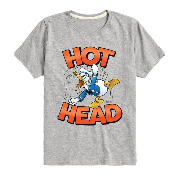 Disney - Hot Head Donald Duck - Toddler & Youth Short Sleeve Graphic T-Shirt