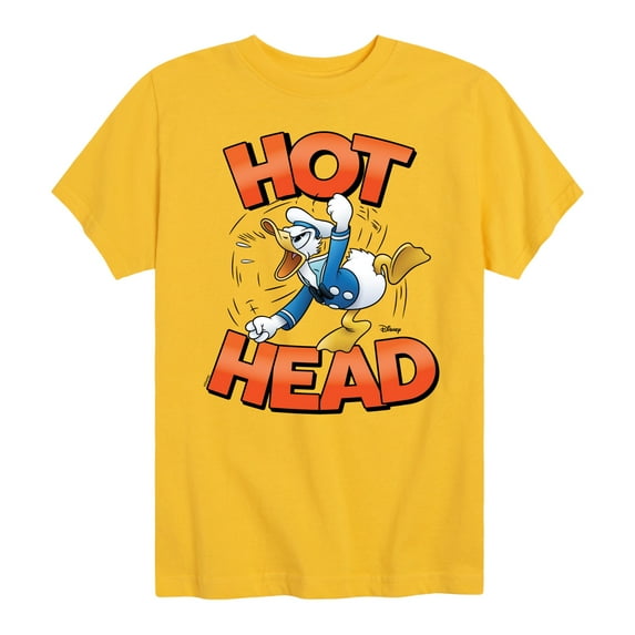 Disney - Hot Head Donald Duck - Toddler & Youth Short Sleeve Graphic T-Shirt