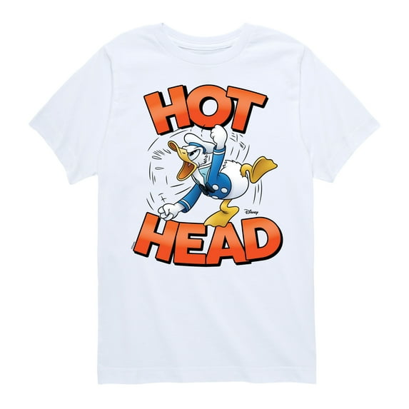 Disney - Hot Head Donald Duck - Toddler & Youth Short Sleeve Graphic T-Shirt