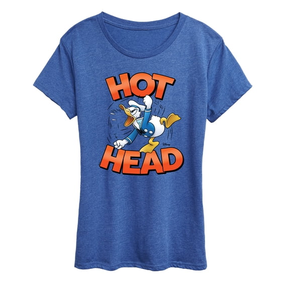 Disney - Hot Head Donald Duck - Women's Short Sleeve Graphic T-Shirt