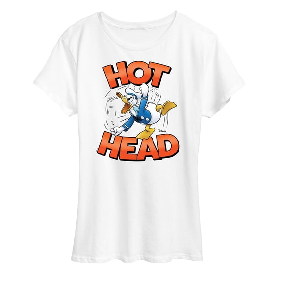 Disney - Hot Head Donald Duck - Women's Short Sleeve Graphic T-Shirt