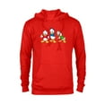 thumbnail image 1 of Disney Huey, Dewey, and Louie - Pullover Hoodie for Adults -Customized-Red Heather, 1 of 5