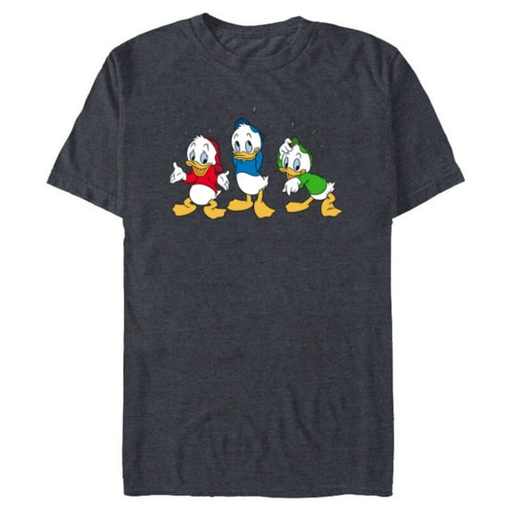 Disney Huey, Dewey, and Louie - Short Sleeve Blended T-Shirt for Adults -Customized-Navy Heather