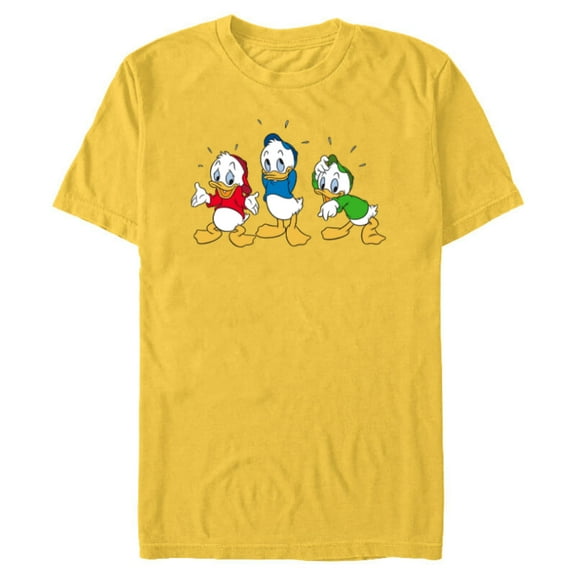 Disney Huey, Dewey, and Louie - Short Sleeve Blended T-Shirt for Adults -Customized-Yellow
