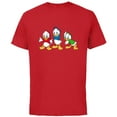 thumbnail image 1 of Disney Huey, Dewey, and Louie - Short Sleeve Cotton T-Shirt for Adults -Customized-Red, 1 of 5
