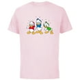 thumbnail image 1 of Disney Huey, Dewey, and Louie - Short Sleeve Cotton T-Shirt for Adults -Customized-Soft Pink, 1 of 5
