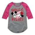 thumbnail image 1 of Disney - Hugs And Kisses - Toddler & Youth Girls Raglan Graphic T-Shirt, 1 of 3