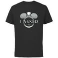 thumbnail image 1 of Disney I Asked 2023 Engagement Ring Proposal Mickey - Short Sleeve Cotton T-Shirt for Adults - Customized-Black, 1 of 5