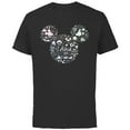 thumbnail image 1 of Disney I Asked Engagement Proposal Mickey Head Icon - Short Sleeve Cotton T-Shirt for Adults - Customized-Black, 1 of 5