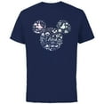 thumbnail image 1 of Disney I Asked Engagement Proposal Mickey Head Icon - Short Sleeve Cotton T-Shirt for Adults - Customized-Navy, 1 of 5