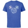 thumbnail image 1 of Disney I Asked Engagement Proposal Mickey Head Icon - Short Sleeve Cotton T-Shirt for Adults - Customized-Royal Heather, 1 of 5