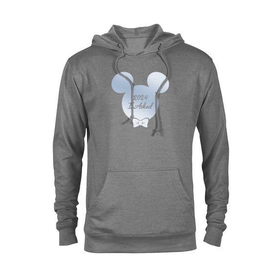 Disney I Asked Proposal Engagement Bow Tie Groom Mickey ‘24- Pullover Hoodie for Adults - Customized-Athletic Heather