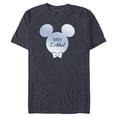 thumbnail image 1 of Disney I Asked Proposal Engagement Bow Tie Groom Mickey ‘24- Short Sleeve Blended T-Shirt for Adults - Customized-Navy Heather, 1 of 5