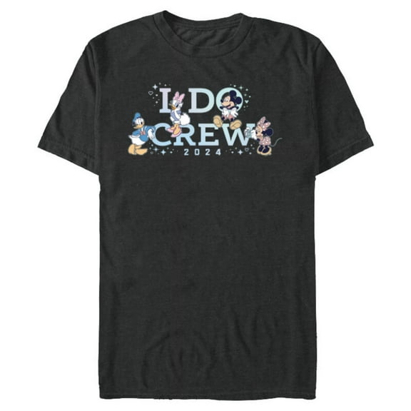 Disney “I Do Crew” Wedding Bridal Shower Bachelorette 2024- Short Sleeve Blended T-Shirt for Adults - Customized-Dark Heather