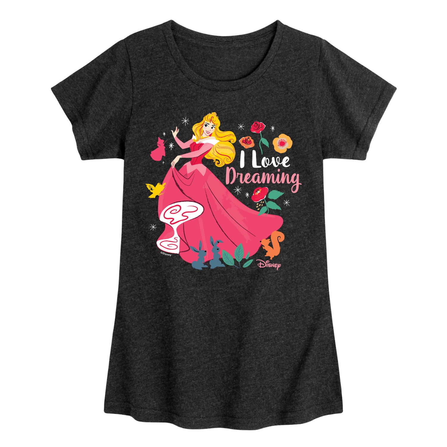 Disney - I Love Dreaming - Toddler & Youth Girls Short Sleeve Graphic T ...