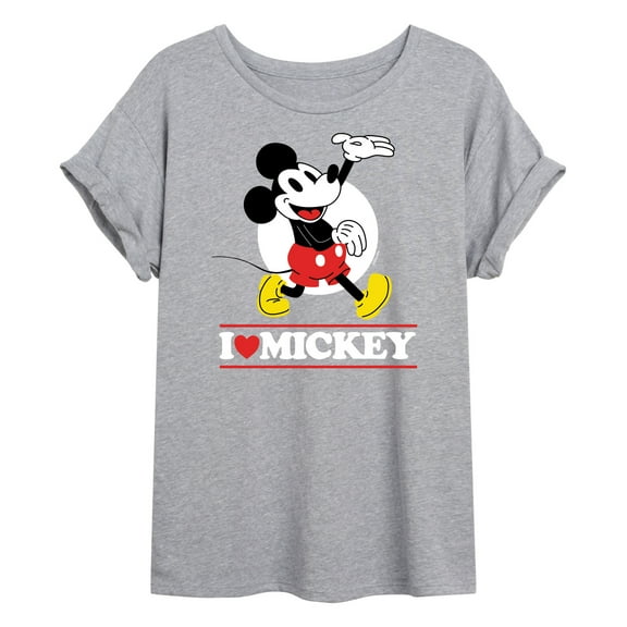 Disney - I Love Mickey - Juniors Ideal Flowy Muscle T-Shirt