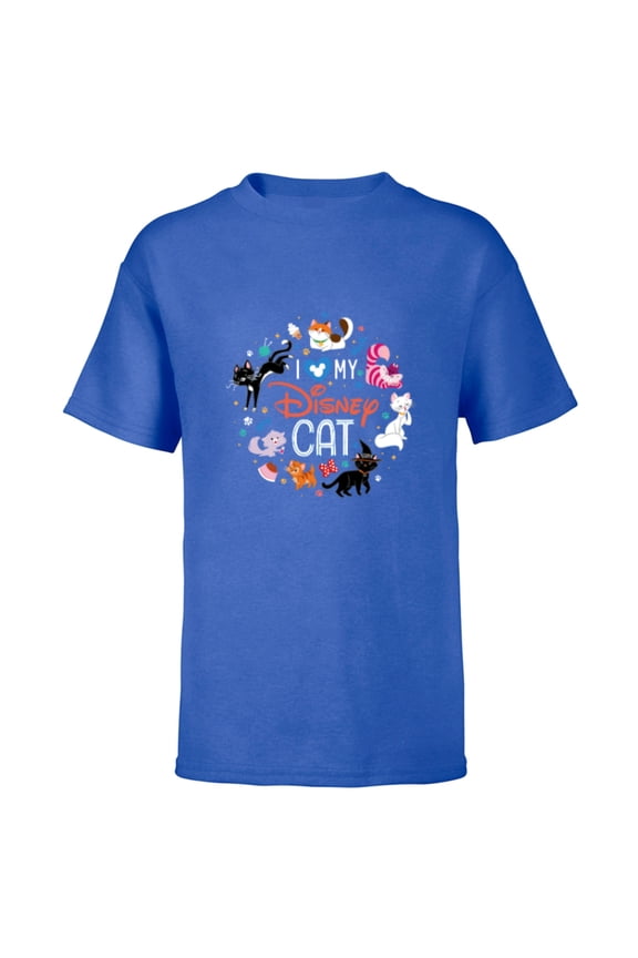 I Love My Disney Cat - Short Sleeve T-Shirt for Kids - Customized-Royal