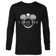 thumbnail image 1 of Disney I Said Yes 2023 Engagement Ring Proposal Mickey - Long Sleeve T-Shirt for Men - Customized-Black, 1 of 5