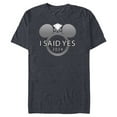 thumbnail image 1 of Disney I Said Yes 2024 Engagement Ring Proposal Mickey- Short Sleeve Blended T-Shirt for Adults - Customized-Navy Heather, 1 of 5
