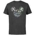 thumbnail image 1 of Disney I Said Yes Engagement Proposal Mickey Head Icon - Short Sleeve Cotton T-Shirt for Adults - Customized-Charcoal, 1 of 5
