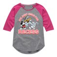 thumbnail image 1 of Disney - I'm Just Here For Recess - Toddler & Youth Girls Raglan Graphic T-Shirt, 1 of 4