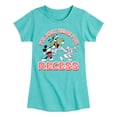 thumbnail image 1 of Disney - I'm Just Here For Recess - Toddler & Youth Girls Short Sleeve Graphic T-Shirt, 1 of 5