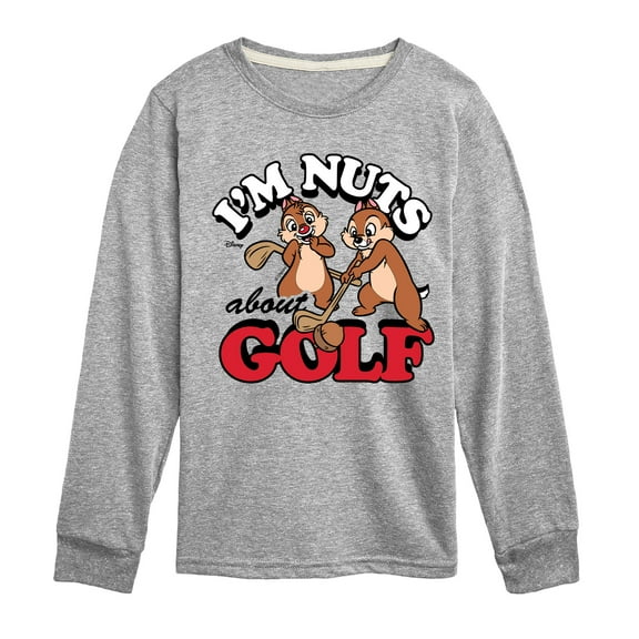 Disney - I'm Nuts About Golf - Toddler & Youth Long Sleeve Graphic T-Shirt
