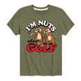 thumbnail image 1 of Disney - I'm Nuts About Golf - Toddler & Youth Short Sleeve Graphic T-Shirt, 1 of 5