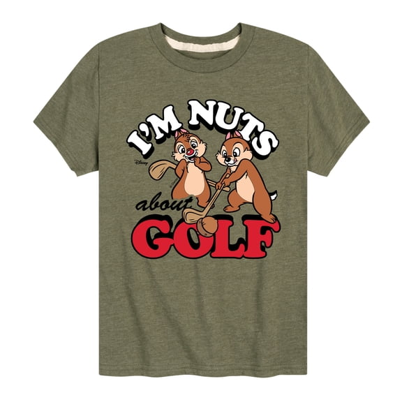 Disney - I'm Nuts About Golf - Toddler & Youth Short Sleeve Graphic T-Shirt