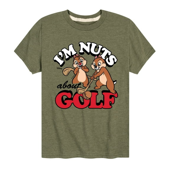 Disney - I'm Nuts About Golf - Toddler & Youth Short Sleeve Graphic T-Shirt