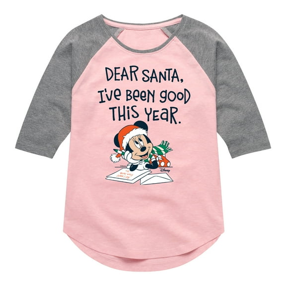 Disney - I've Been Good - Toddler & Youth Girls Raglan Graphic T-Shirt