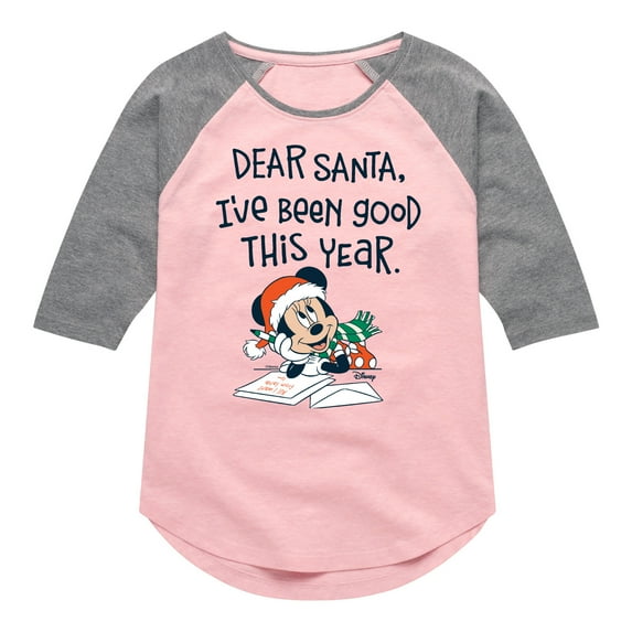 Disney - I've Been Good - Toddler & Youth Girls Raglan Graphic T-Shirt