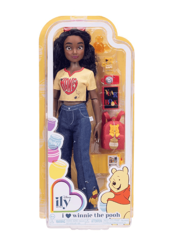 Disney ILY 4ever 12.5" Pooh Doll Black Hair/Brown Eyes Toy New With Box
