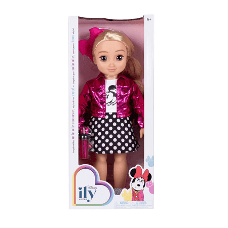 Disney ILY 4ever 18" Minnie Doll Pink Jacket Blonde Hair Toy New With Box