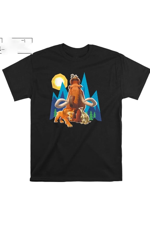 Disney Ice Age Manfred Diego Sid Scrat Prehistoric Comedy T-shirt