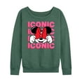 Disney - Iconic Minnie Women's Lightweight French Terry Wide Neck Long ...