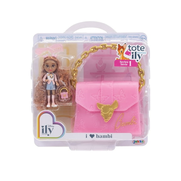 Disney Ily Tote-ILY-Teenies 2.25 inch Tall Bambi Inspired Doll with Matching Purse For Child Ages 6+