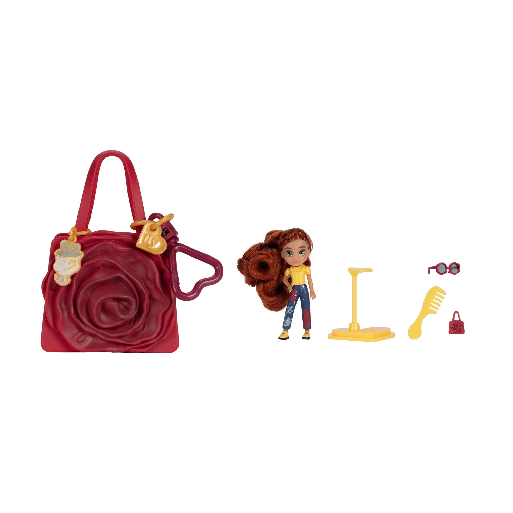 Disney Ily Tote-ILY-Teenies 2.25 inch Tall Belle Inspired Doll with Matching Purse For Child Ages 6+