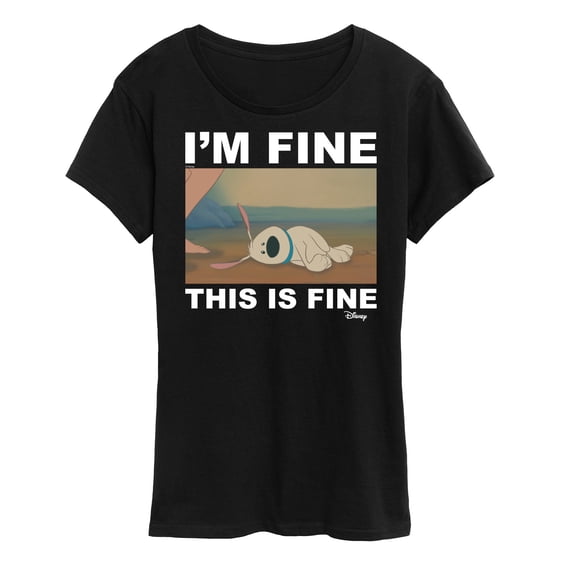 Disney - Im Fine This Is Fine Mulan - Women's Short Sleeve Graphic T-Shirt