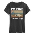 thumbnail image 1 of Disney - Im Fine This Is Fine Mulan - Women's Short Sleeve Graphic T-Shirt, 1 of 4