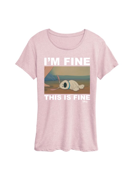 - Im Fine This Is Fine Mulan Women's Short Sleeve Graphic T-Shirt