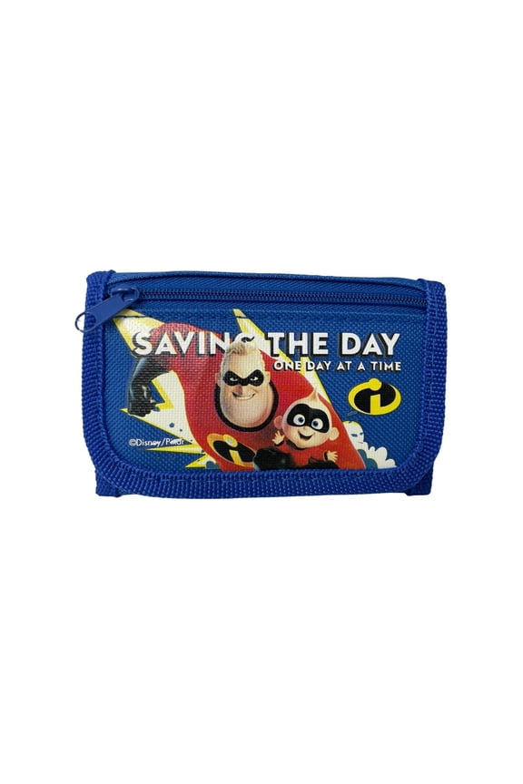 Incredibles Saving The Day Trifold Wallet- Blue