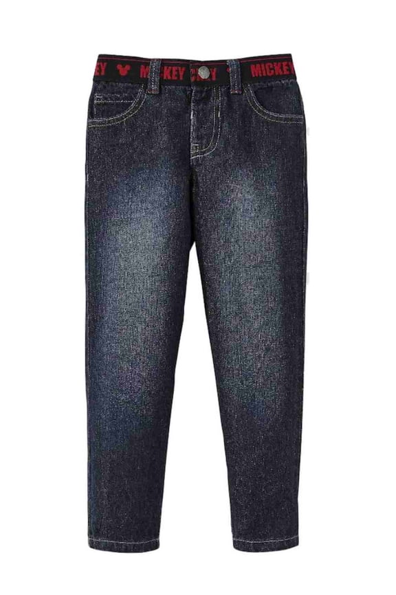 Infant Boys Blue Denim Mickey Mouse Jeans Baby Pants 0-3 Months