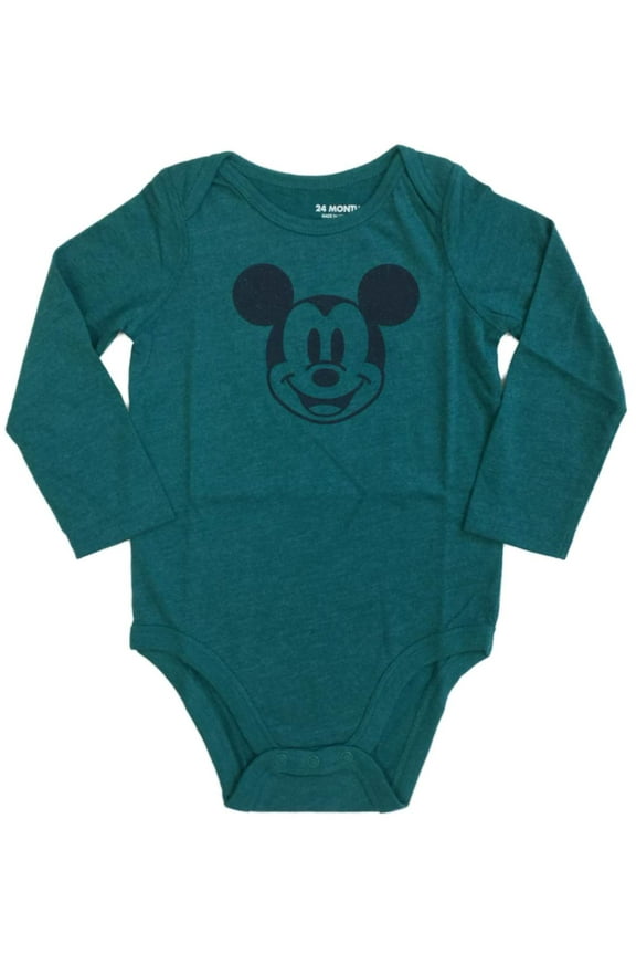 Infant Boys Teal Mickey Mouse Bodysuit Shirt Creeper 24m
