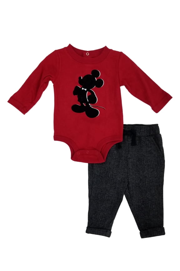 Infant & Toddler Boys 2pc. Mickey Mouse Long Sleeve Bodysuit & Pants Set 0-3m