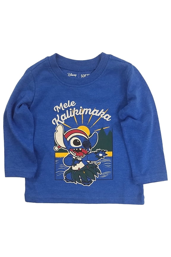 Infant & Toddler Boys Blue Stitch "Mele Kalikimaka" Christmas T-Shirt 4T