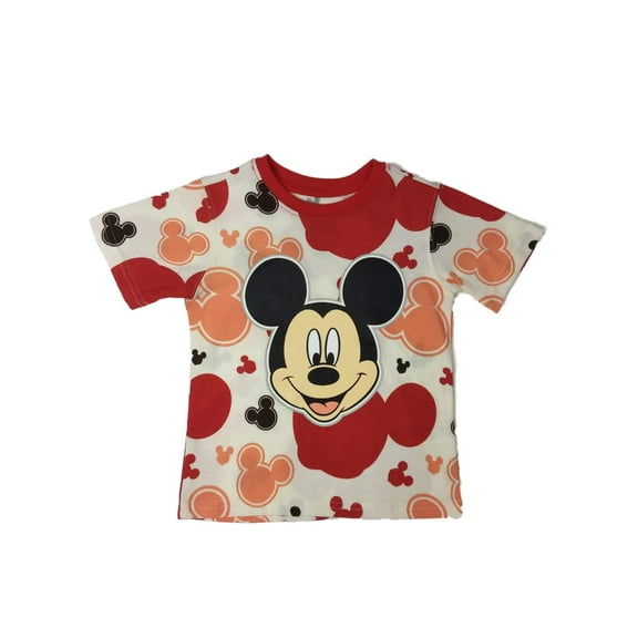 Disney Infant & Toddler Boys Colorful Mickey Mouse Smile Face T-Shirt Shirt 4T