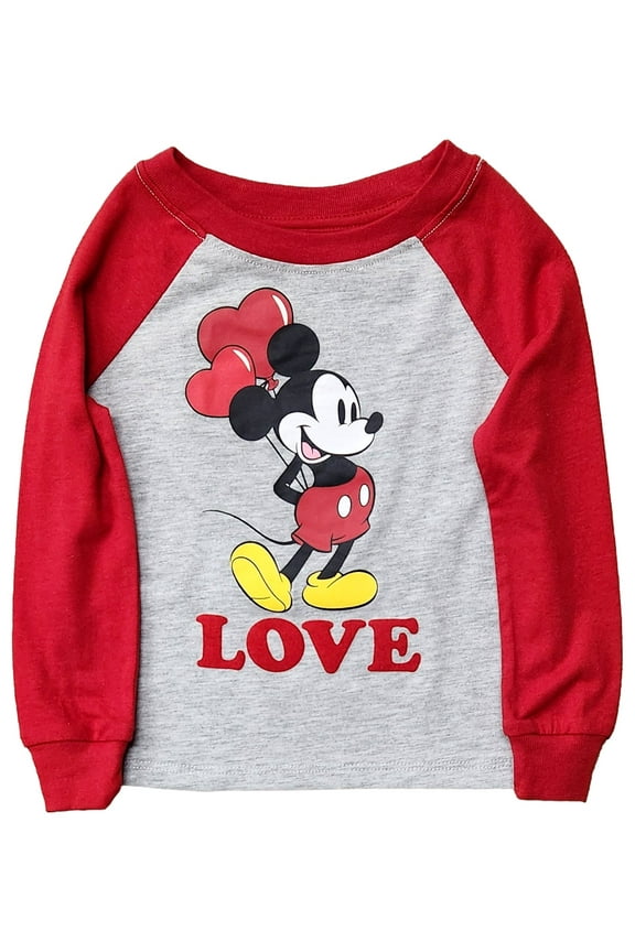 Infant & Toddler Boys Gray Mickey Mouse Valentine Love T-Shirt 12m